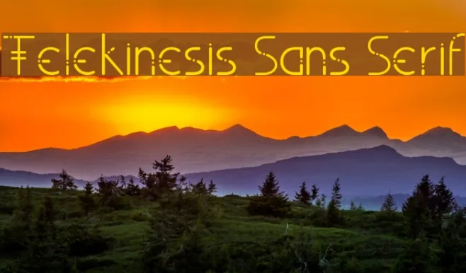 Telekinesis Sans Serif Example 2