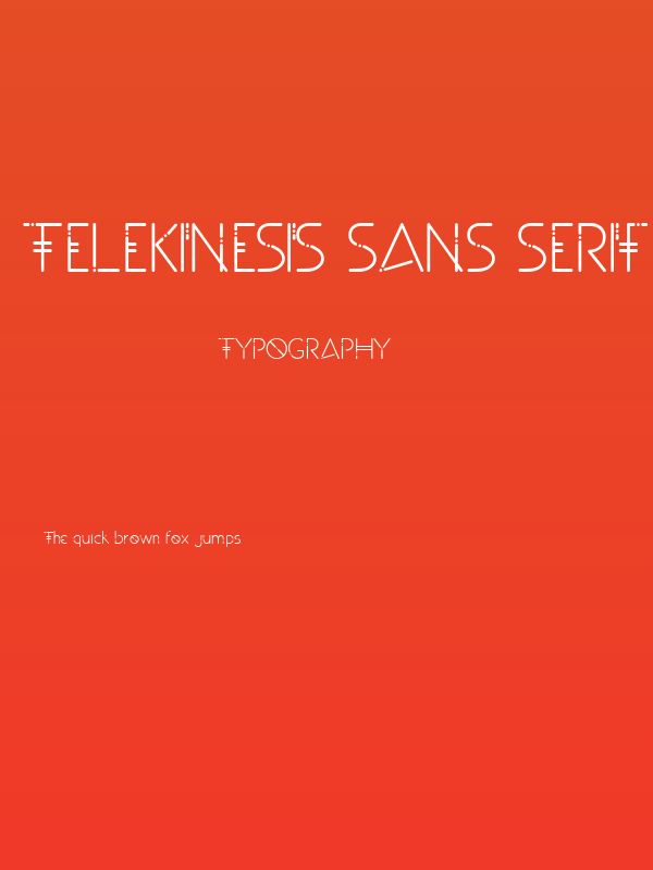 Telekinesis Sans Serif Poster