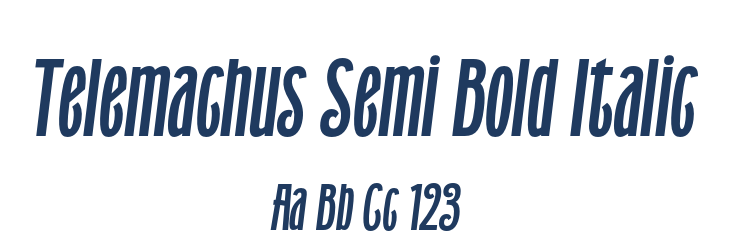 Telemachus Semi Bold Italic Font Preview