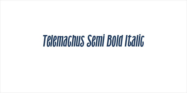 Telemachus Semi Bold Italic Logo