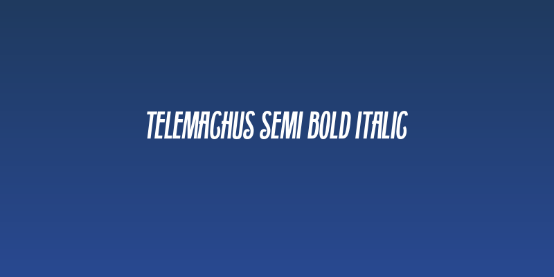 Telemachus Semi Bold Italic Social Header