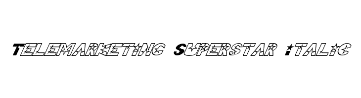 Telemarketing Superstar Italic  les polices de caractères gratuit tlcharger