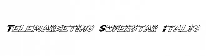 Telemarketing Superstar Italic  नि: शुल्क फ़ॉन्ट्स डाउनलोड