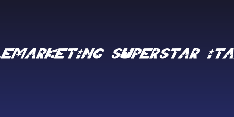 Telemarketing Superstar Italic Social Header