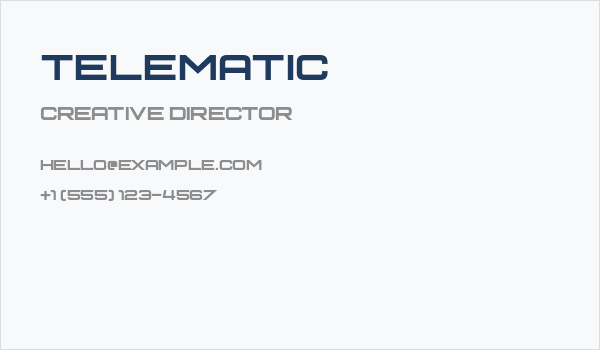 Telematic Business Card