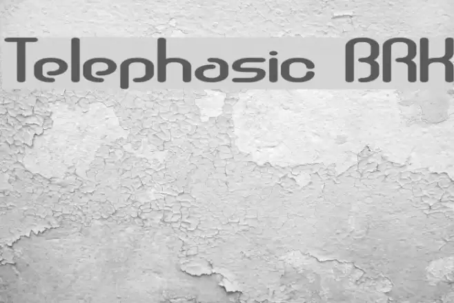 Telephasic BRK Font examples