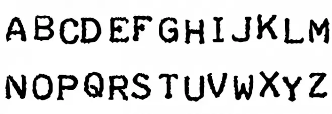 Teleprinter Bold Italic फ़ॉन्ट अपरकेस