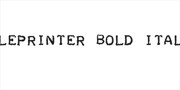Teleprinter Bold Italic Logo