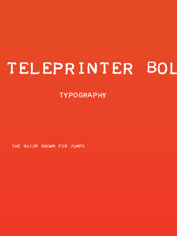 Teleprinter Bold Italic Poster