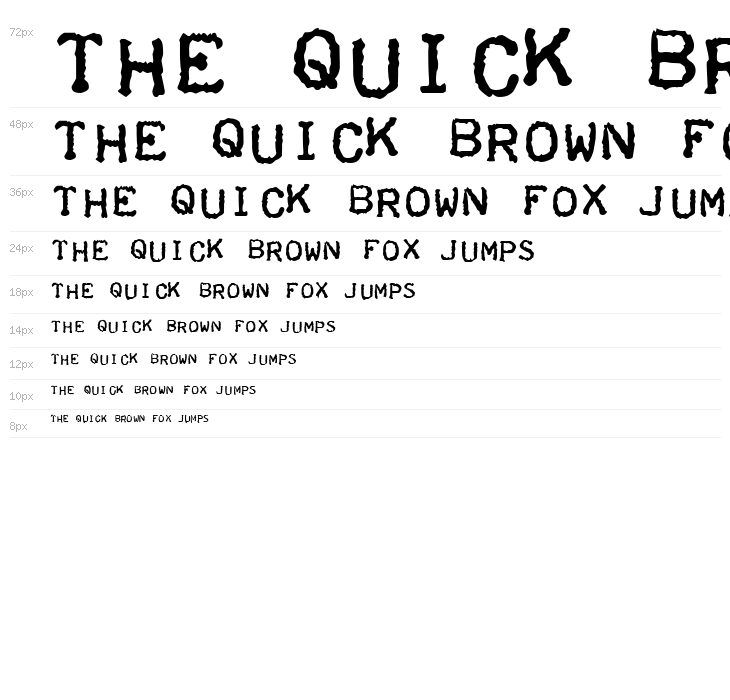 Teleprinter Bold Italic Waterfall