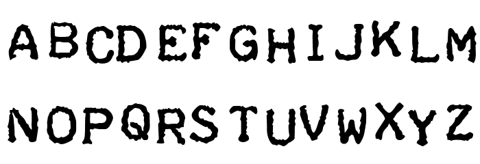 Teleprinter Bold Italic Font LOWERCASE