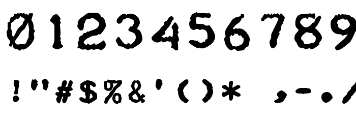 Teleprinter Bold Font OTHER CHARS