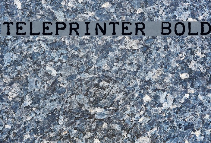 Teleprinter Bold Font examples