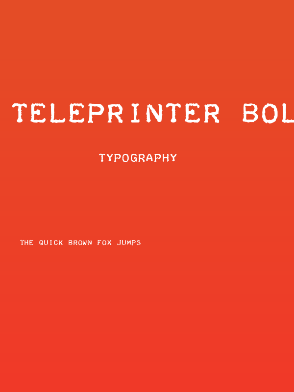 Teleprinter Bold Poster