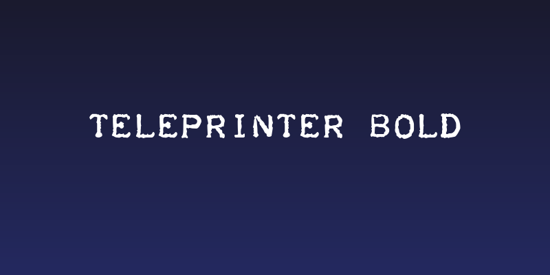 Teleprinter Bold Social Header
