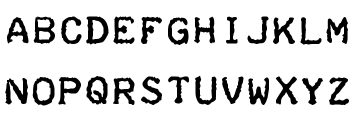 Teleprinter Bold Font LOWERCASE