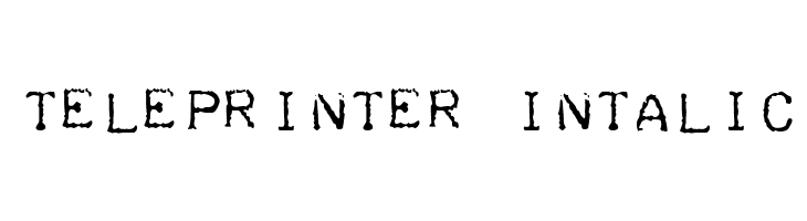Teleprinter Intalic  免费字体下载