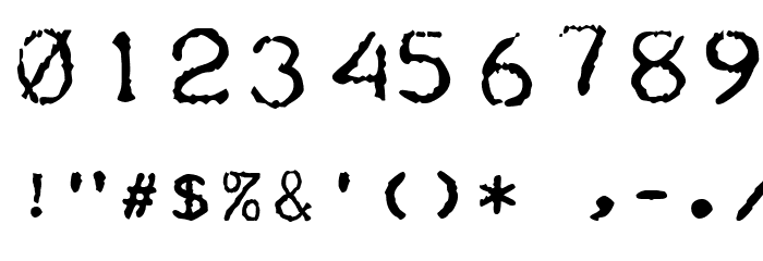 Teleprinter Intalic Font OTHER CHARS