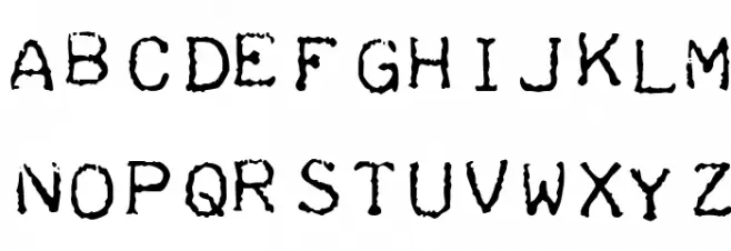 Teleprinter Intalic Font Litere mari