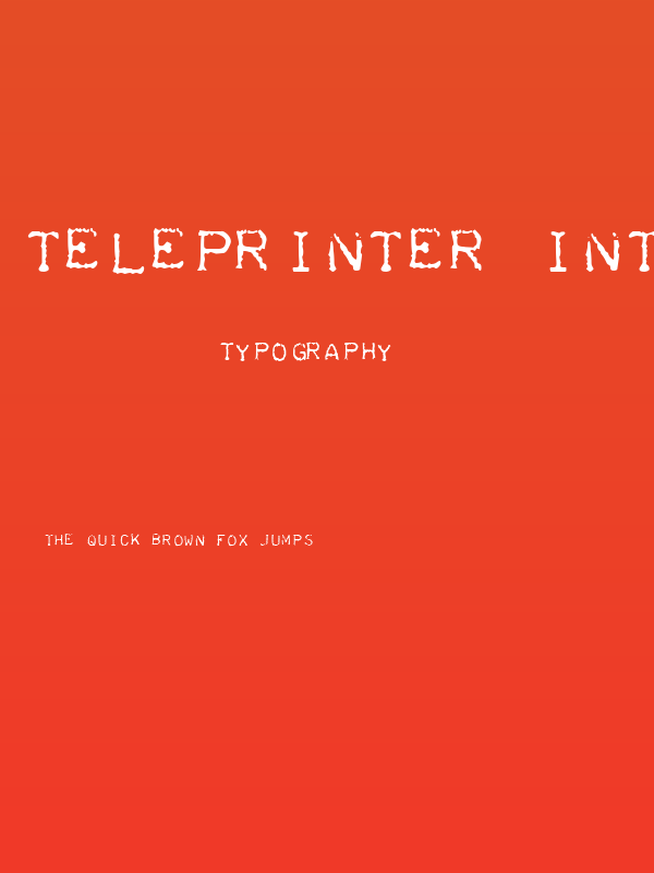 Teleprinter Intalic Poster