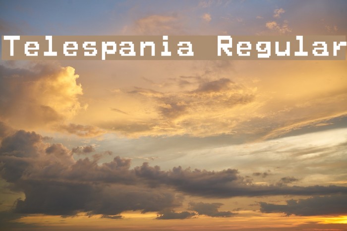 Telespania Regular Font examples