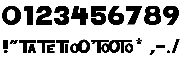 Teletoon Lowercase V2 Font OTHER CHARS