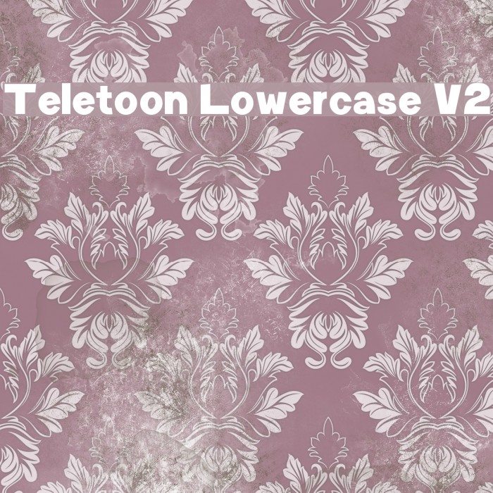 Teletoon Lowercase V2 Font examples