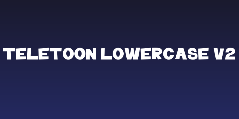 Teletoon Lowercase V2 Social Header