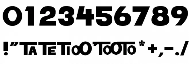Teletoon Lowercase Font OTHER CHARS