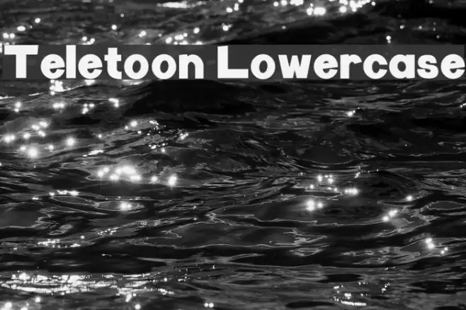 Teletoon Lowercase Font examples