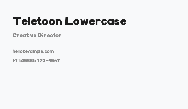 Teletoon Lowercase Business Card