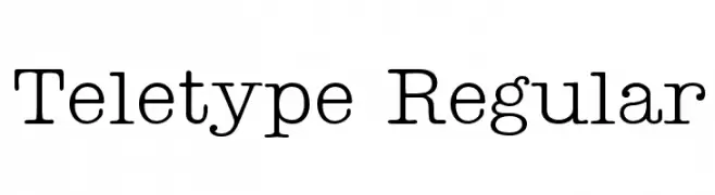 Teletype Regular  フリーフォントのダウンロード