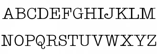 Teletype Regular फ़ॉन्ट अपरकेस