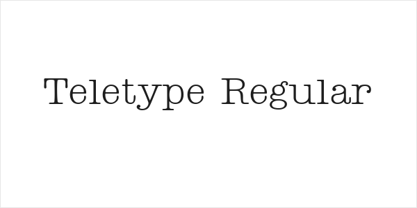 Teletype Regular Logo