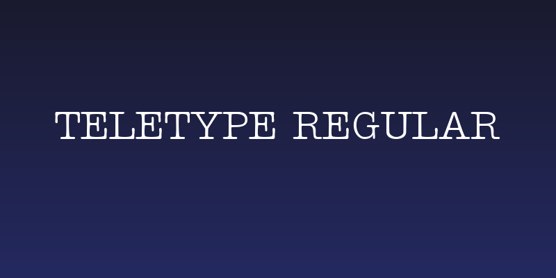 Teletype Regular Social Header