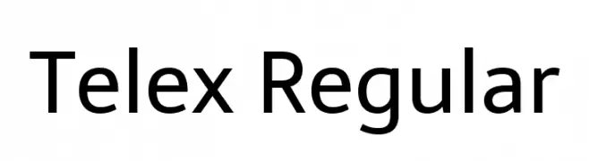 Telex Regular  تنزيل الخطوط