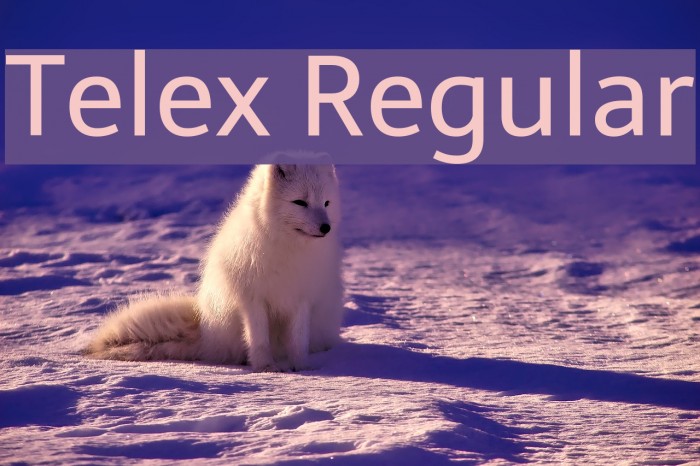 Telex Regular Font examples