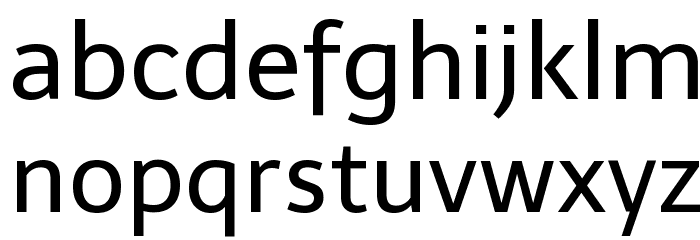 Telex Regular Font LOWERCASE