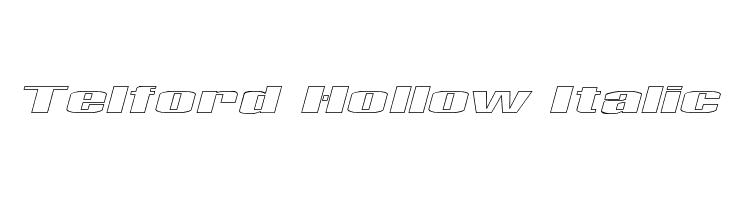 Telford Hollow Italic  Free Fonts Download
