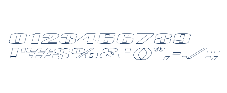 Telford Hollow Italic Other Characters