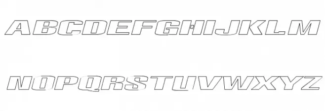 Telford Hollow Italic Fonte MAIÚSCULAS