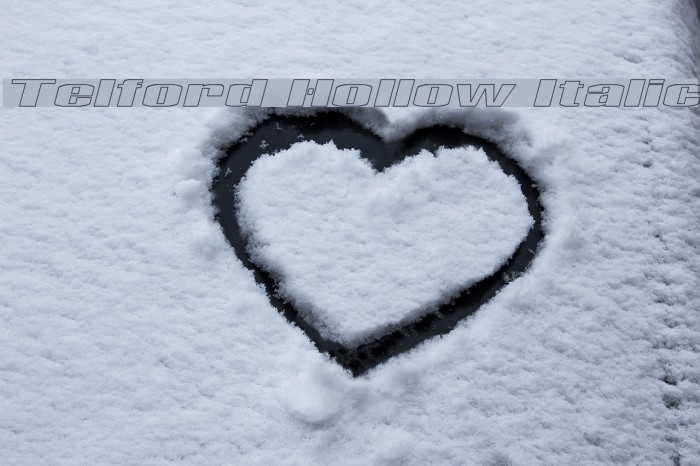 Telford Hollow Italic Example 3