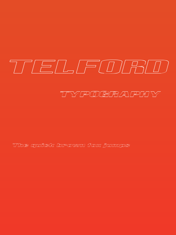 Telford Hollow Italic Poster