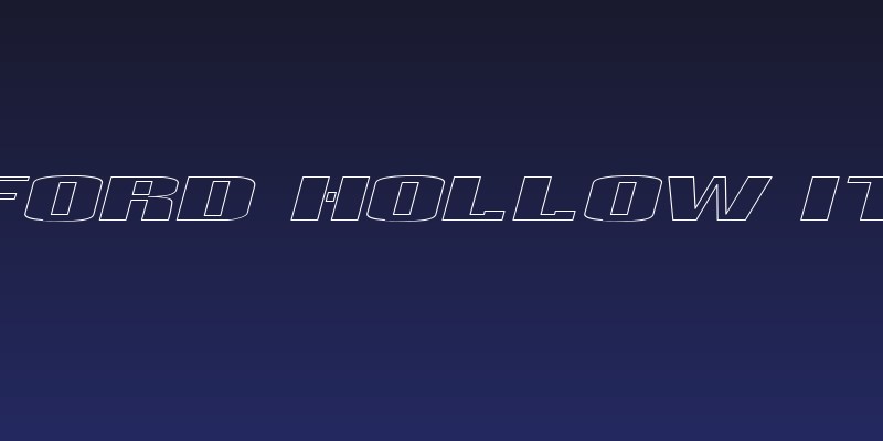 Telford Hollow Italic Social Header
