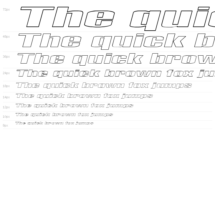 Telford Hollow Italic Waterfall