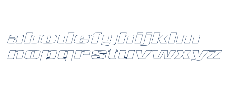 Telford Hollow Italic Lowercase