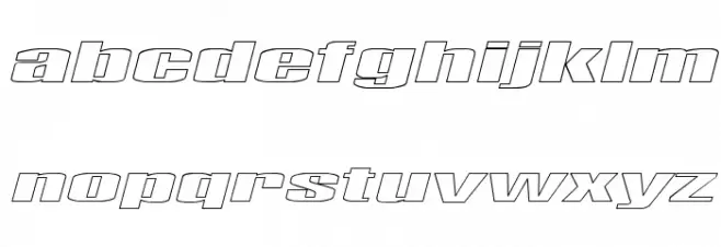 Telford Hollow Italic Caratteri MINUSCOLO