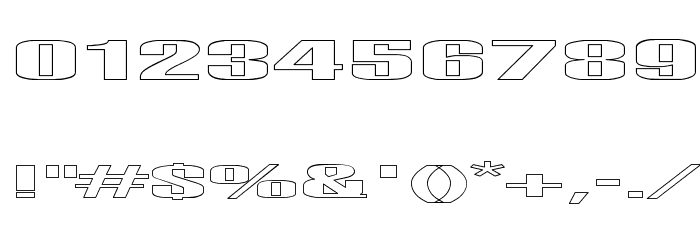 Telford Hollow Font OTHER CHARS
