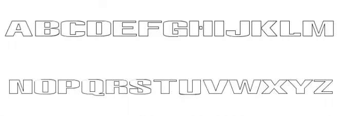 Telford Hollow フォント 大文字