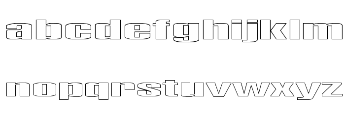Telford Hollow Font LOWERCASE